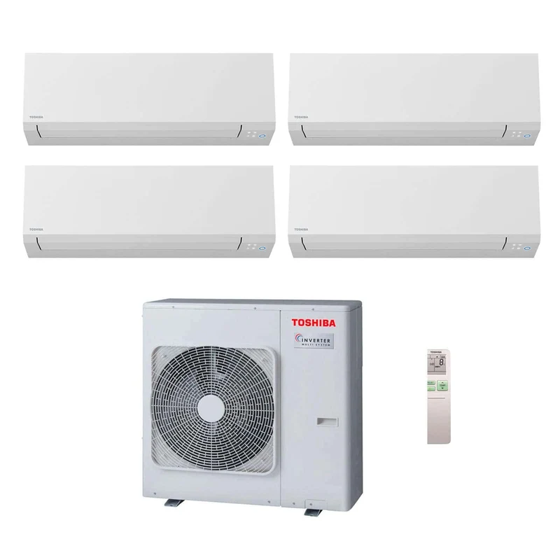 Condizionatore Climatizzatore Toshiba Quadri Split Inverter Shorai Edge White Wi-Fi 7000+7000+7000+7000 BTU Con RAS-4M27G3AVG-E