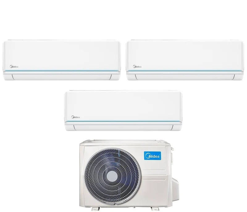 Condizionatore Climatizzatore Midea Trial Split Inverter Evolution R-32 9000+9000+12000 BTU Con M3OG-21HFN8-Q Wi-Fi Integrato