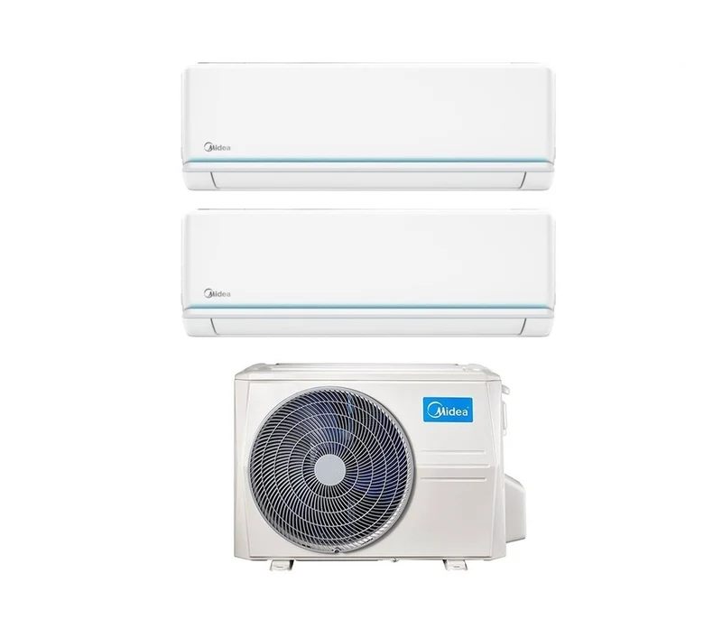Condizionatore Climatizzatore Midea Dual Split Inverter Evolution R-32 9000+12000 BTU Con M2OE-18HFN8-Q Wi-Fi Integrato