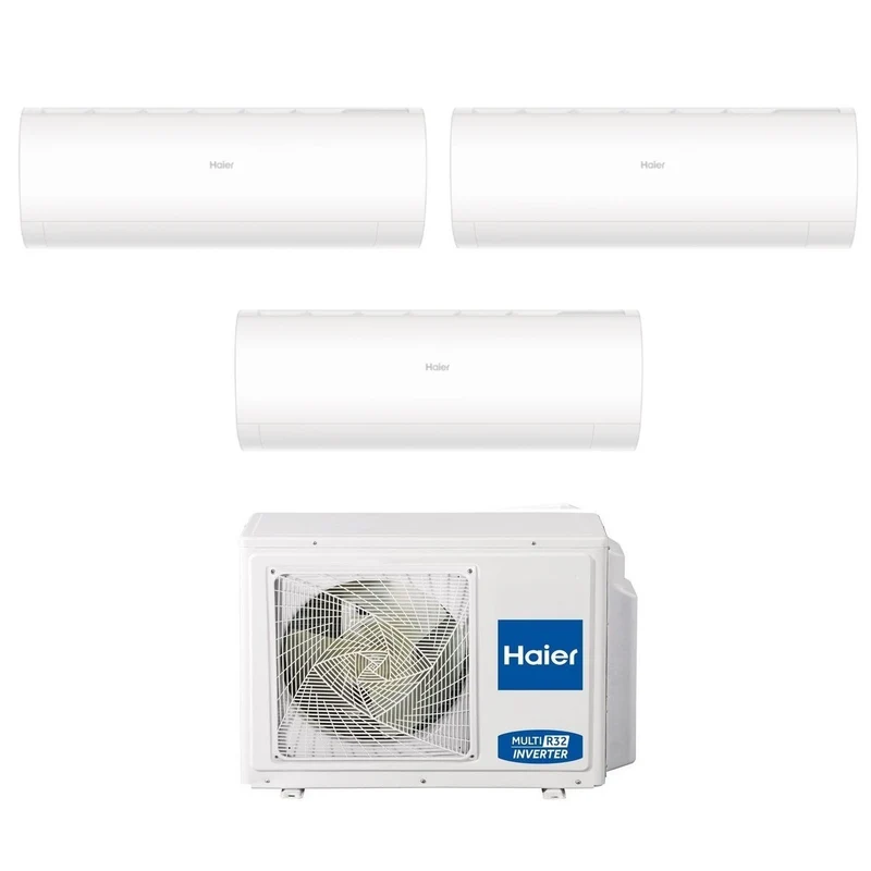 Condizionatore Climatizzatore Haier Trial Split R-32 Serie Pearl 12000+12000+12000 BTU Con 3U70S2SR3FA Wi-Fi Incluso