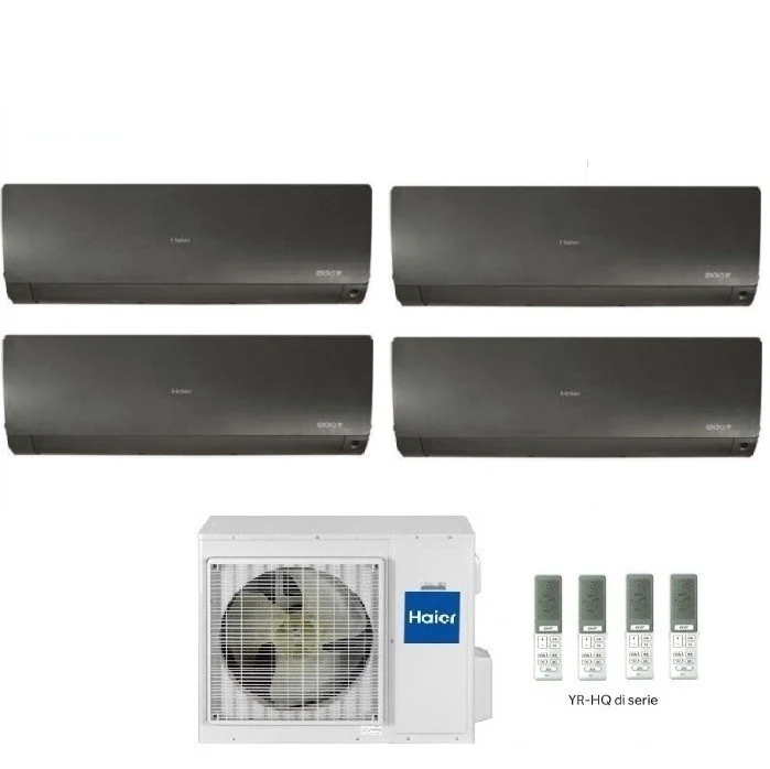 Condizionatore Climatizzatore Haier Quadri Split Flexis Plus Black R-32 7000+7000+7000+9000 Con 4U75S2SR5FA Wi-Fi Integrato