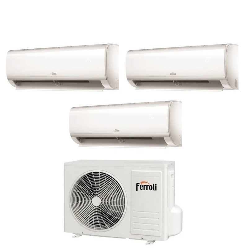 Condizionatore Climatizzatore Ferroli Trial Split Inverter R-32 Serie Ambra M 12000+12000+12000 BTU Wi-Fi Con 2CP001CF 27-3