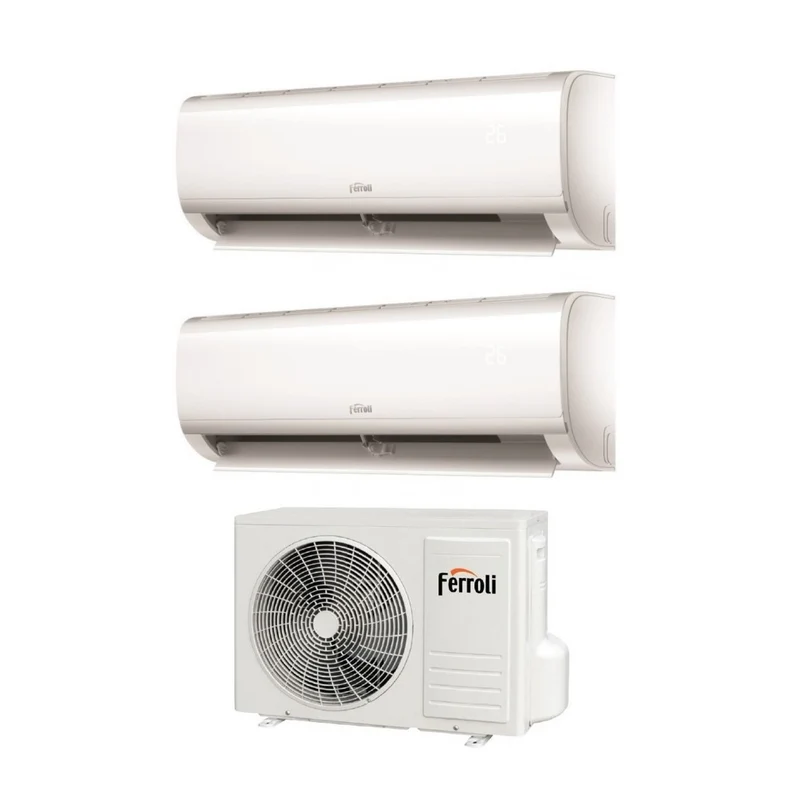 Condizionatore Climatizzatore Ferroli Dual Split Inverter R-32 Serie Ambra M 9000+12000 BTU Wi-Fi Con 2CP0009F 14-2
