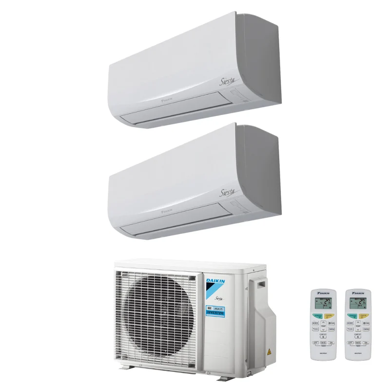 Condizionatore Climatizzatore Daikin Dual Split Inverter Serie Siesta R-32 9000+12000 BTU Con 2AMXF40A Wi-Fi Integrato