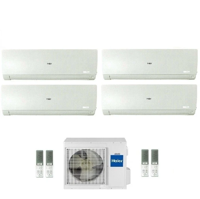 Condizionatore Climatizzatore Haier Quadri Split Flexis Plus White R-32 9000+9000+9000+15000 Con 4U75S2SR5FA Wi-Fi Integrato