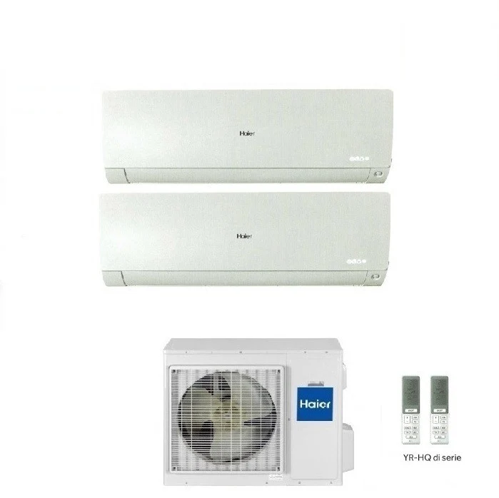 Condizionatore Climatizzatore Haier Dual Split Inverter Flexis Plus White R-32 9000+15000 Con 2U50S2SM1FA-3 Wi-Fi Integrato