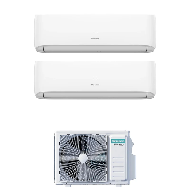 Condizionatore Climatizzatore Hisense Dual Split Inverter R-32 Hi-Comfort 7000+7000 Btu Con 2AMW35U4RGC WiFi Integrato 7+7