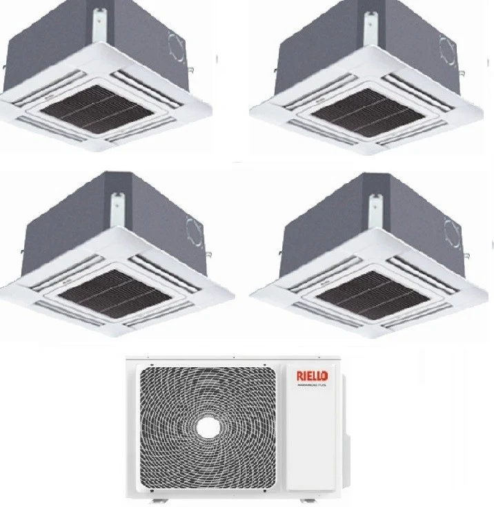 Condizionatore Climatizzatore Riello Quadri Split a Cassetta SET AMK P R-32 12000+12000+12000+12000 BTU Con MULTI 485 PI