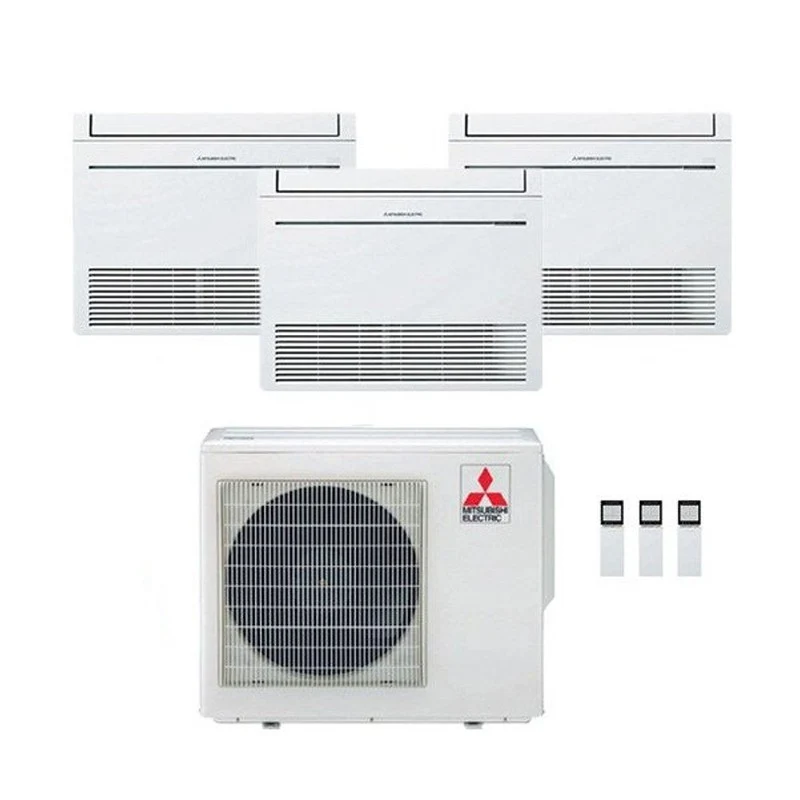 Condizionatore Climatizzatore Mitsubishi Electric Trial a Pavimento R32 MFZ-KT 9000+12000+12000 BTU Con MXZ-3F68VF4 Wi-Fi Optional