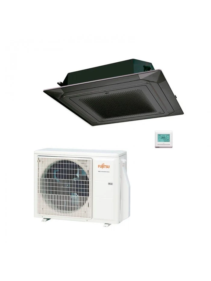 Condizionatore Climatizzatore Fujitsu a Cassetta Circular Flow Eco R-32 24000 BTU AUXG24KRLB Black Wi-Fi Optional