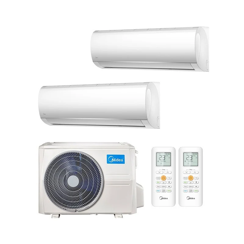 Condizionatore Climatizzatore Midea Dual Split Inverter Right R32 12000+12000 BTU Con M2OD-18HFN8-Q Wi-Fi Optional