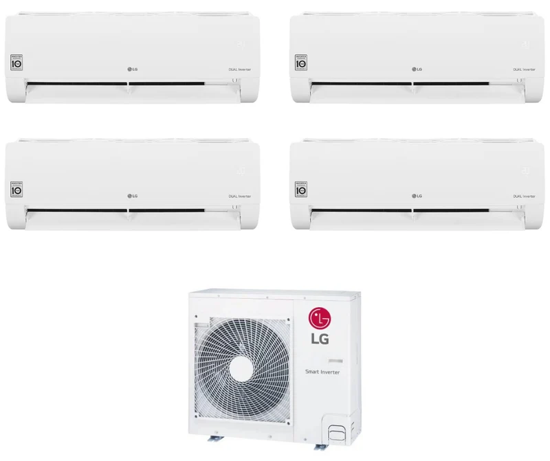 Condizionatore Climatizzatore LG Quadri Split Inverter R-32 Libero Smart 7000+9000+9000+9000 BTU Con MU4R25 U22 Wifi integrato 7+9+9+9