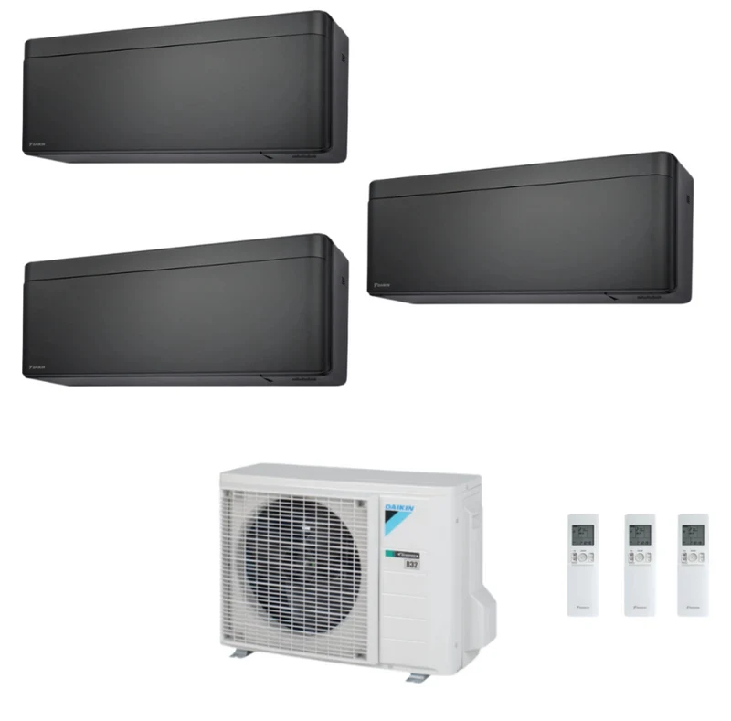 Condizionatore Climatizzatore Daikin Trial Split Inverter Stylish New Total Black R32 Wi-Fi 7000+9000+12000 BTU Con 3MXM68A