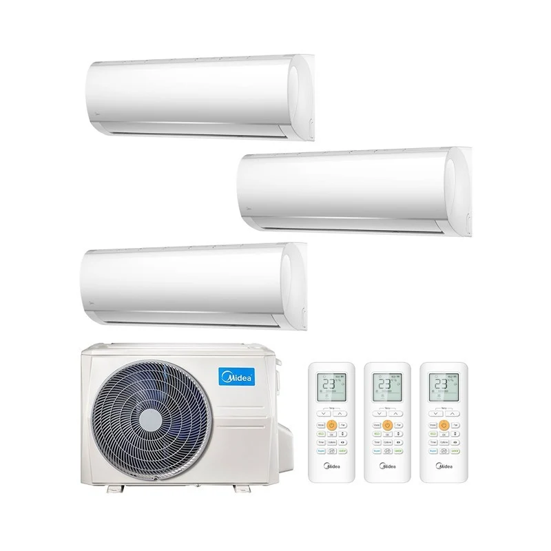 Condizionatore Climatizzatore Midea Trial Split Inverter Right R32 12000+12000+12000 BTU Con M3OF-27HFN8-Q Wi-Fi Optional