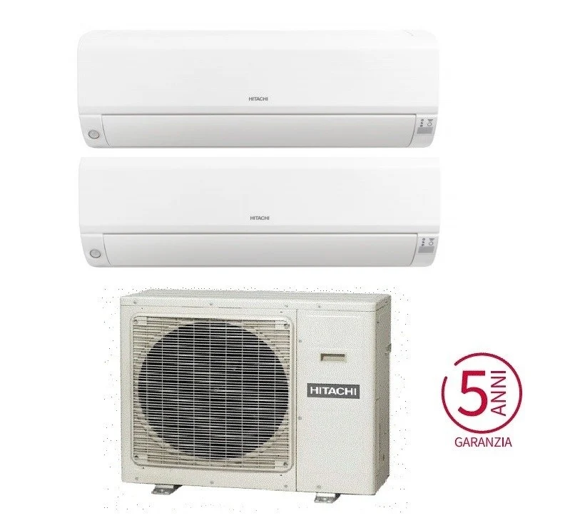 Condizionatore Climatizzatore Hitachi Dual Split Performance R-32 12000+12000 BTU Con RAM-53NP3E Wi-Fi Optional 12+12 **PROMO**