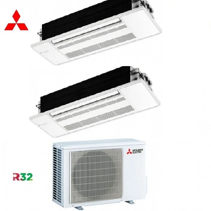 Condizionatore Climatizzatore Mitsubishi Electric Dual Split Cassetta 1 Via MLZ-KP 9000+18000 Con MXZ-2F53VF4