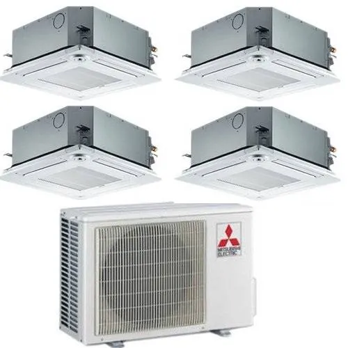 Condizionatore Climatizzatore Mitsubishi Electric Quadri Cassetta R-32 9000+9000+9000+9000 BTU Con MXZ-4F72VF Wi-Fi Optional