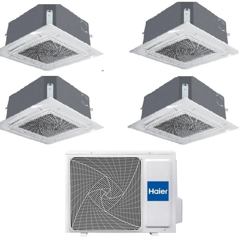Condizionatore Climatizzatore Haier Quadri Split Cassetta 620 R-32 9000+9000+9000+12000 BTU Con 4U75S2SR5FA WI-FI Optional