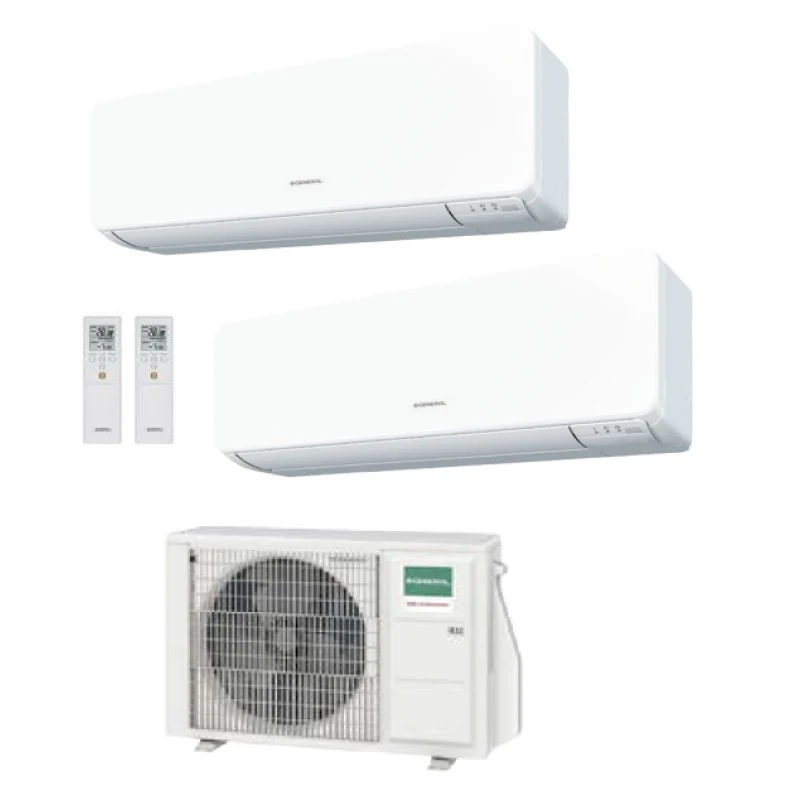 Condizionatore Climatizzatore General Fujitsu Dual Split Serie KGTB 7000+12000 BTU Con AOHG18KBTA2