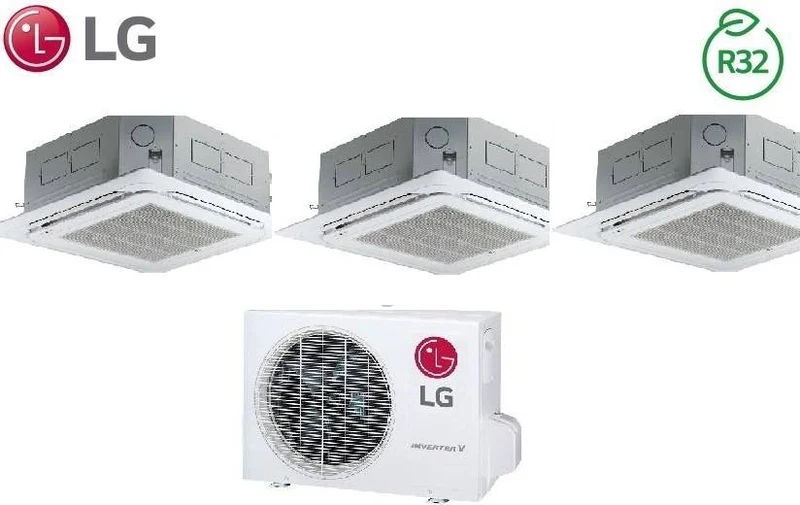 Condizionatore Climatizzatore LG Inverter Trial Split a Cassetta R-32 9000+9000+9000 Con MU3R21 U23