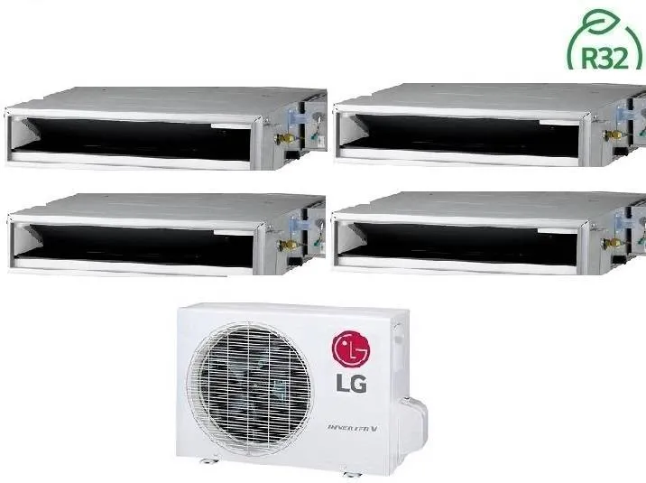 Condizionatore Climatizzatore LG Quadri Split Canalizzato 9000+9000+9000+9000 BTU R-32 Con MU4R25.U22