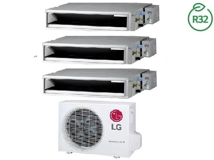 Condizionatore Climatizzatore LG Trial Split Canalizzato 9000+9000+12000 BTU R-32 Con MU3R21 U23