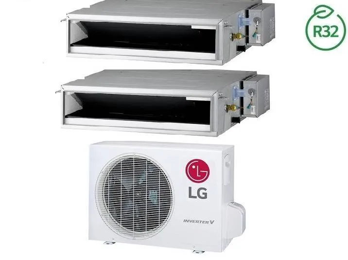 Condizionatore Climatizzatore LG Dual Split Canalizzato 9000+9000 BTU R-32 Con MU2R15 U13