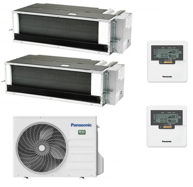Condizionatore Climatizzatore Panasonic Dual Split Inverter Canalizzato R-32 9000+18000 9+18 Con CU-2Z50TBE