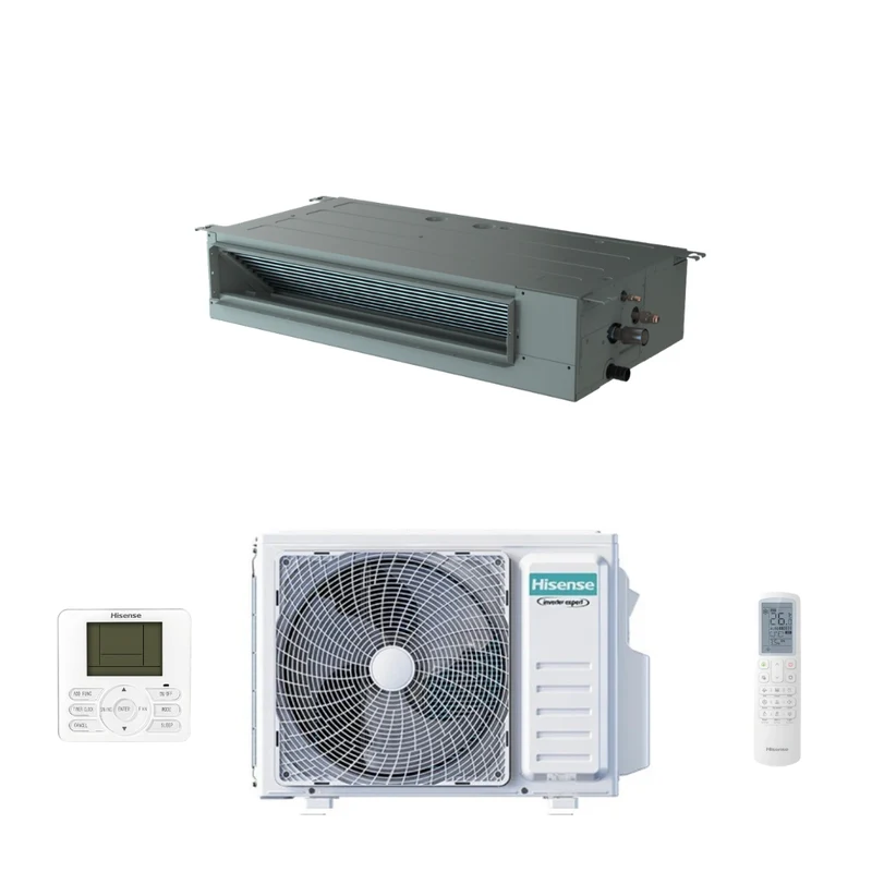 Condizionatore Climatizzatore Hisense Inverter Canalizzato ADT Monosplit R-32 18000 BTU ADT52UX4RCL8+AUW52U4RJ8 Wi-Fi Optional - Comando Incluso
