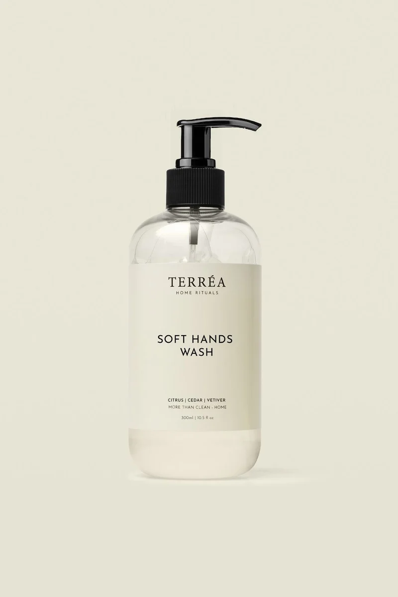 Terréa Soft Hands Wash, Perfumed Hand Wash, Bergamot / Berries / Amber, 300 ml