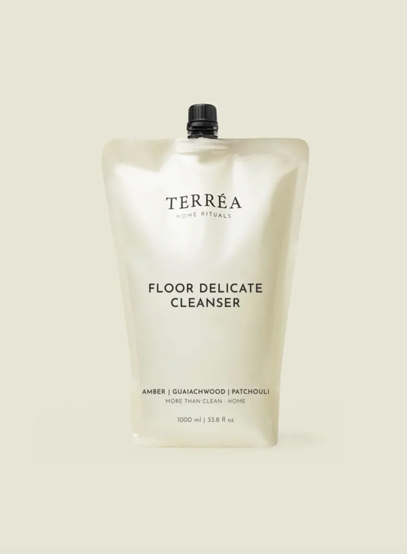 Terréa Refill Floor Delicate Cleaner, No-Rinse, Patchouli / Guaiacwood / Amber, 1000 ml