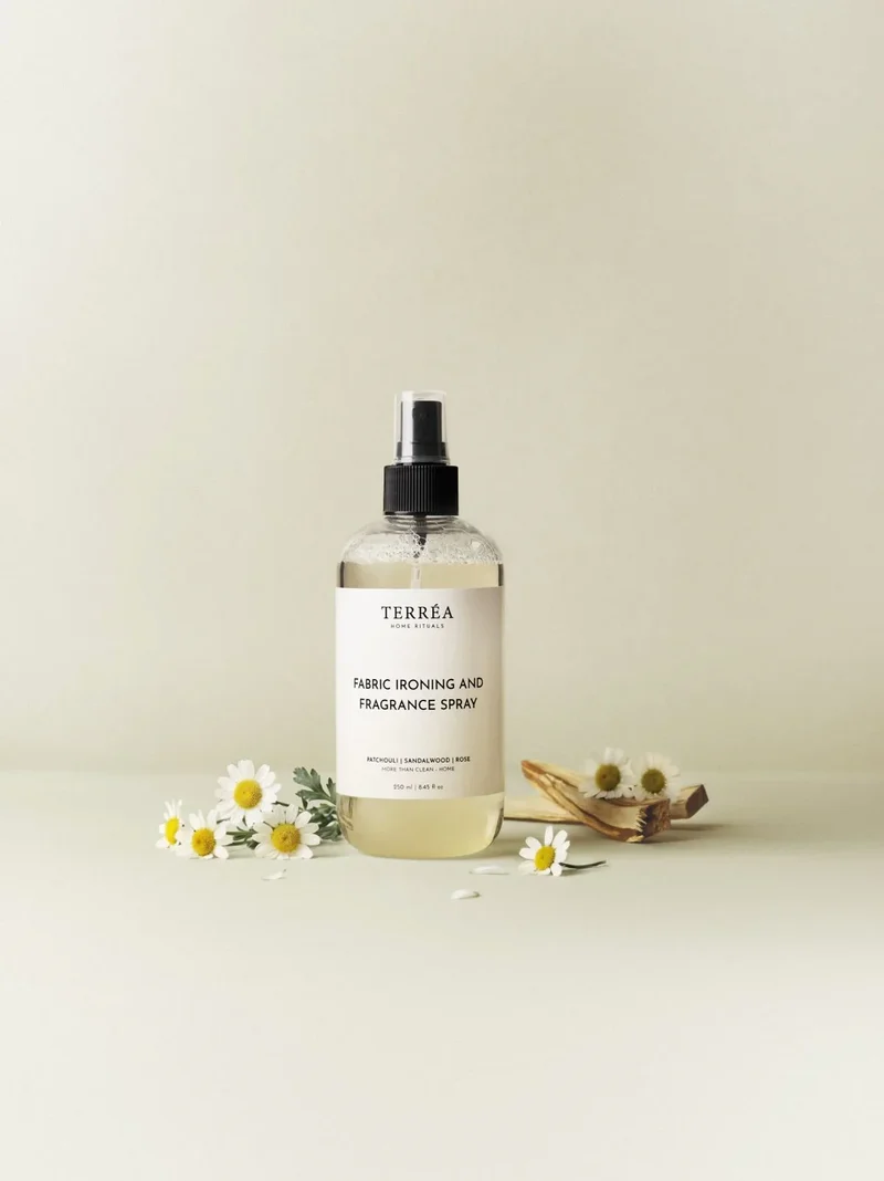 Terréa Fabric Ironing and Fragrance Spray, Ironing Water, Patchouli / Sandalwood / Rose, 250 ml