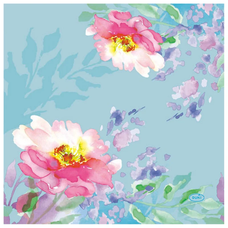 Tovagliolo cellulosa Bio 33 x 33 cm Fantasia floreale 3 veli