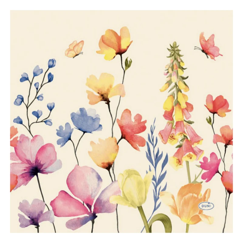Tovagliolo cellulosa Bio 33 x 33 cm Paradiso floreale 3 veli