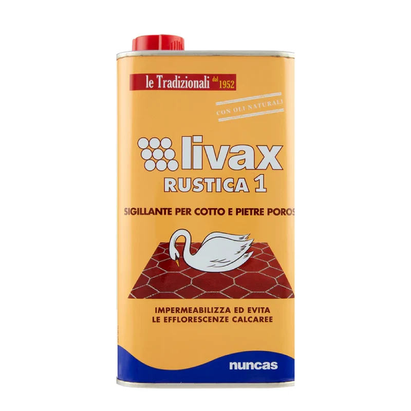 Livax Sigillante Rustica 1 - Trattamento Impermeabilizzante per Cotto e Pietre Porose 1L