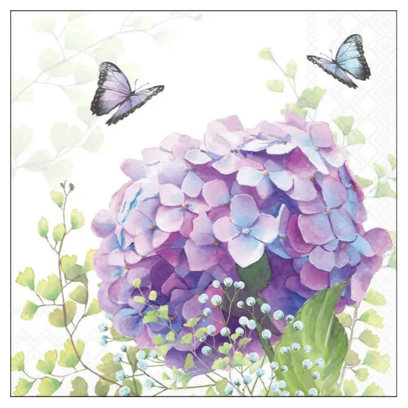 Tovagliolo fantasia 33 x 33 cm Ortensia 3 veli