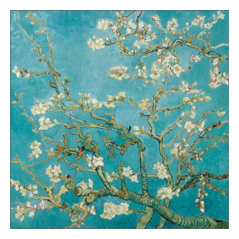 Tovagliolo fantasia 33 x 33 cm Fiore di mandorlo 3 veli