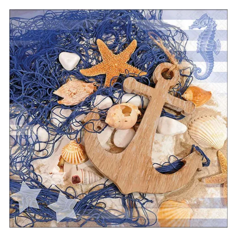 Tovagliolo fantasia 33 x 33 cm Nautica 3 veli