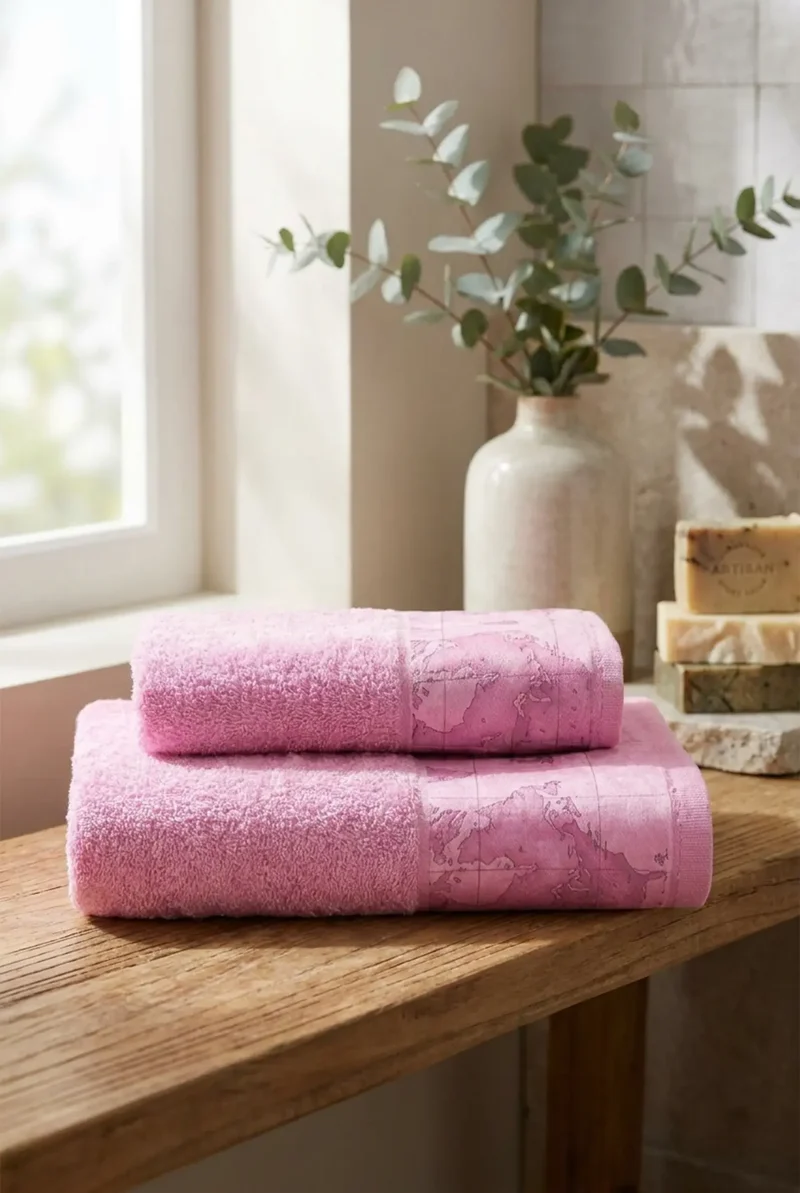 Geo Color Set Asciugamani Rosa