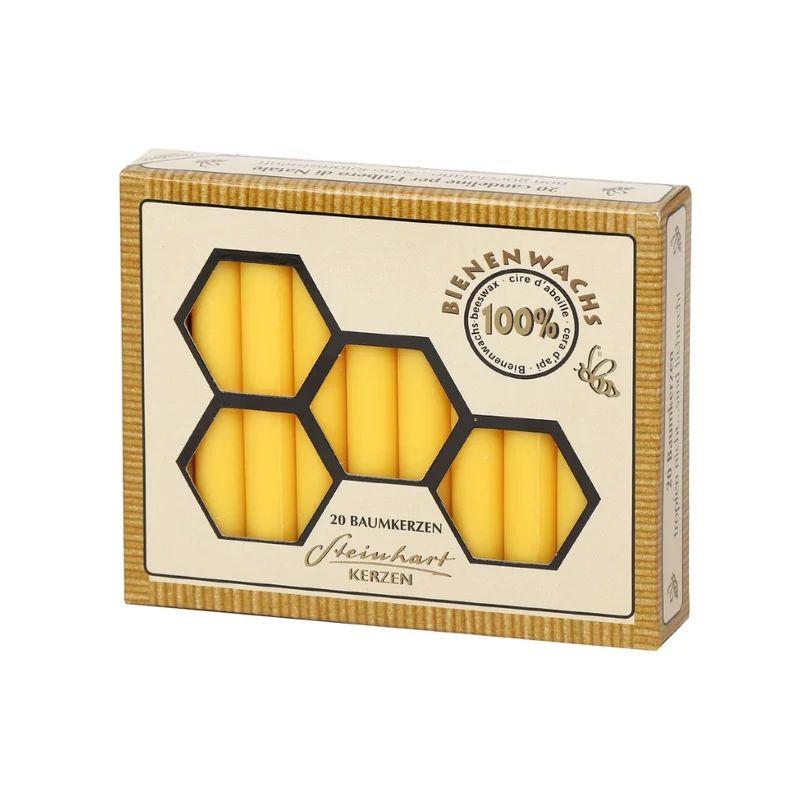 Candele per Albero di Natale 100% Cera d'Api Steinhart - 20 Pezzi 95mm