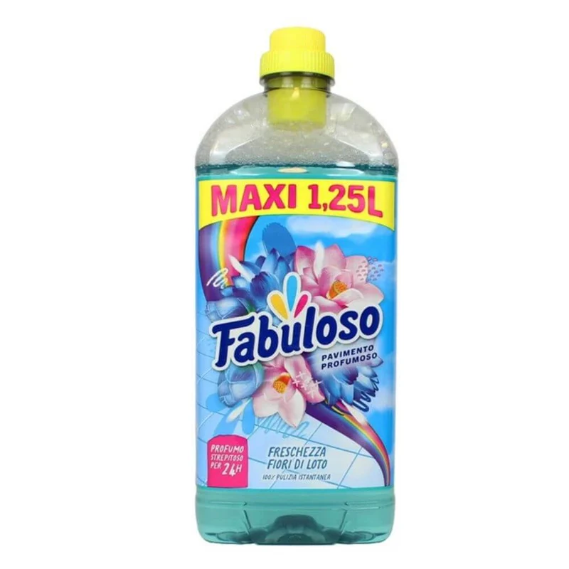 Fabuloso Detersivo Pavimenti Freschezza Fiori di Loto Profumo 24h 1,25l