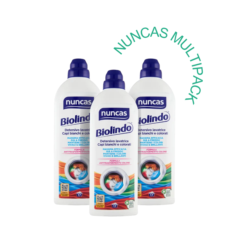 Biolindo Detersivo Lavatrice Capi Bianchi e Colorati - 1000ml - Multipack