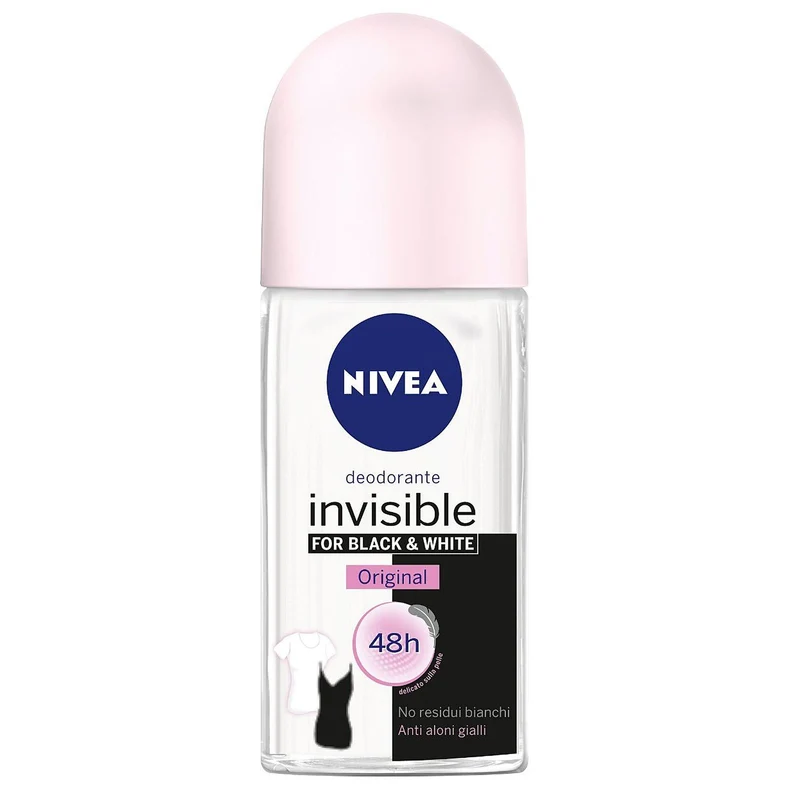 Nivea Deodorante Roll-On Invisible Black e White Original - 50ml