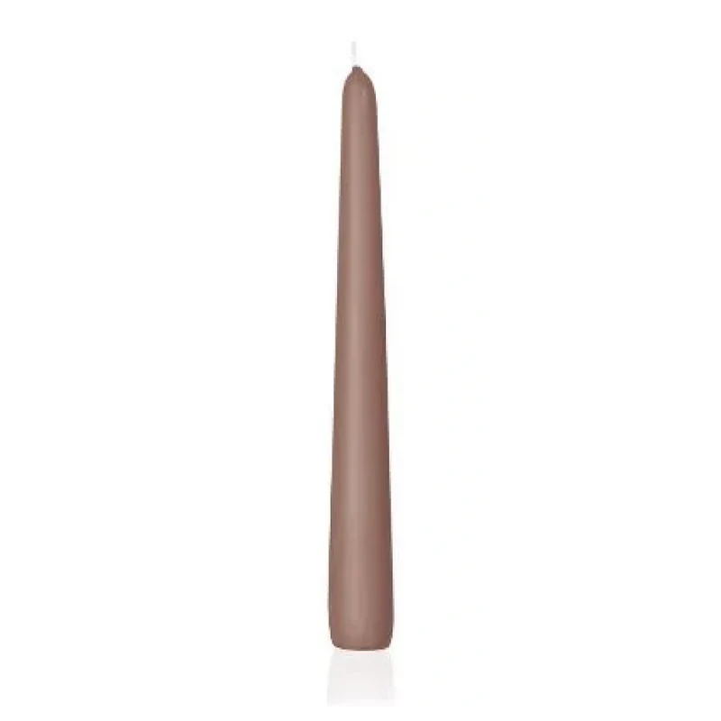 Candela conica grigio taupe 240/24 mm