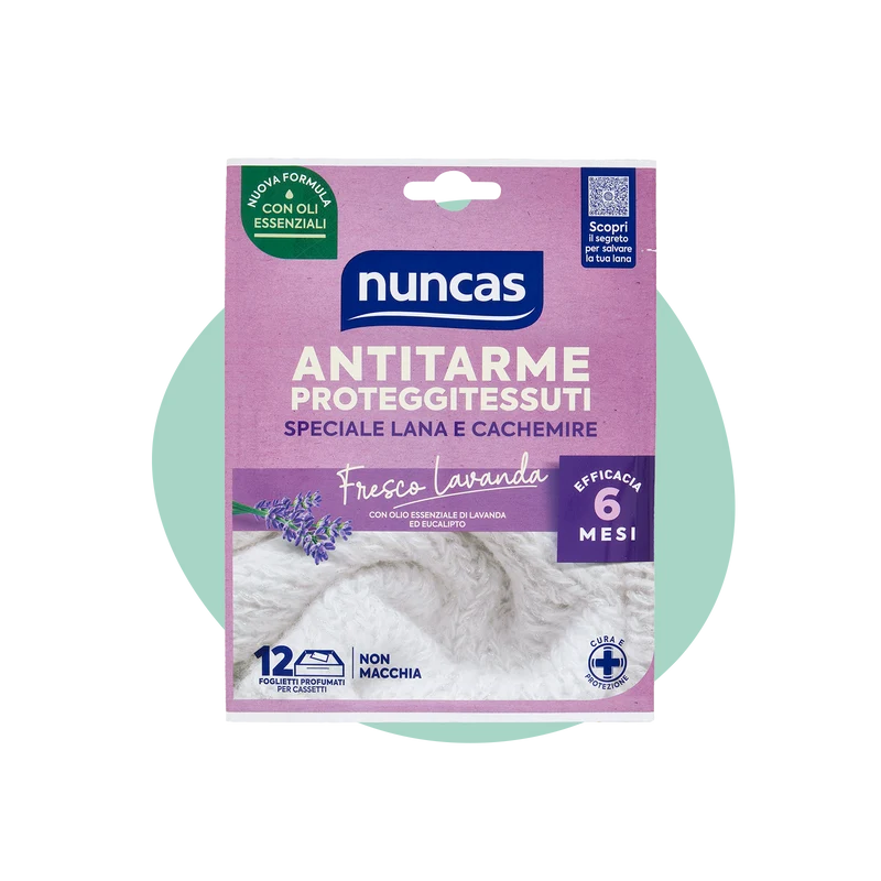 Antitarme proteggitessuti Foglietti Fresco Lavanda - 12 pezzi