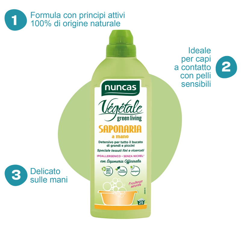 Vegetale Saponaria Detersivo a Mano Bucato - 750ml