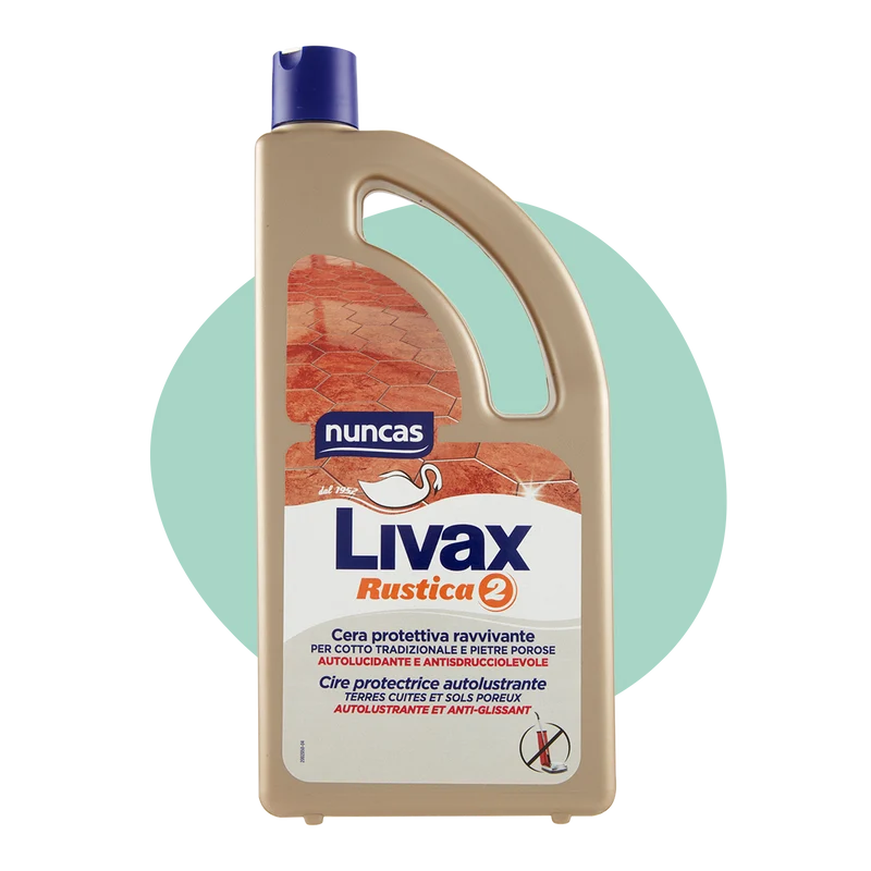 Livax Cera Autolucidante Rustica 2 Pavimenti in Cotto e Mattoni Rustici - 1000ml