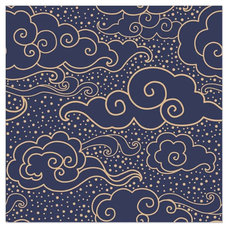 Tovagliolo fantasia 3 veli 33x33 cm Nuvole indaco