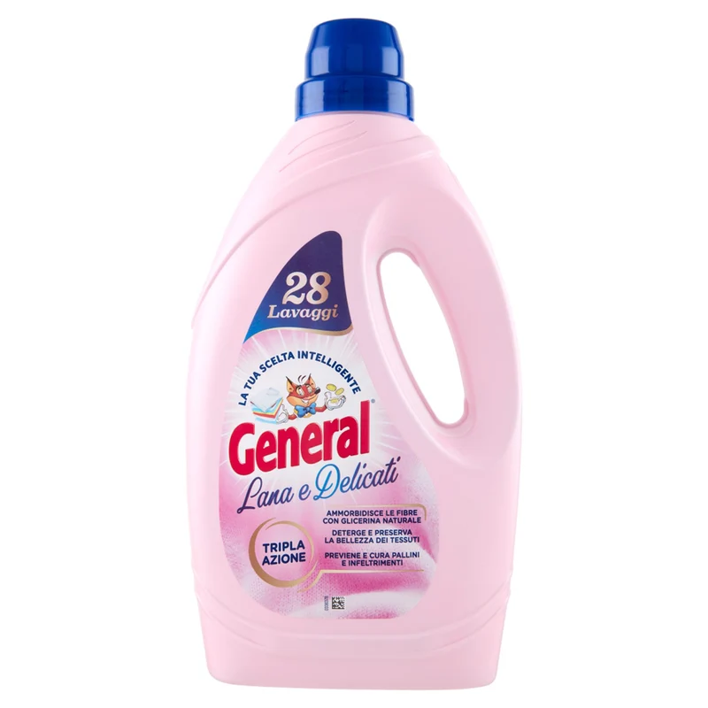 General Detersivo Liquido Lavatrice 1400ml - Lana e Delicati