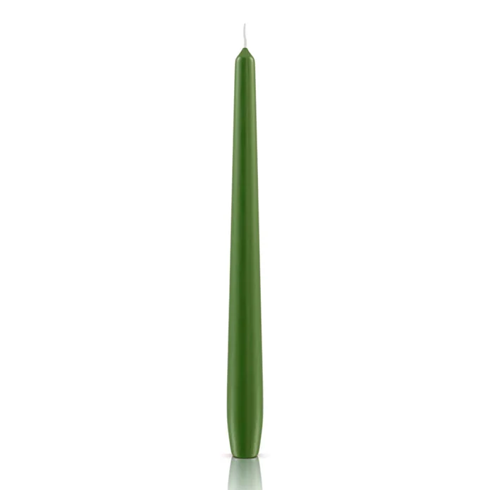 Candela conica verde scuro 240/24 mm